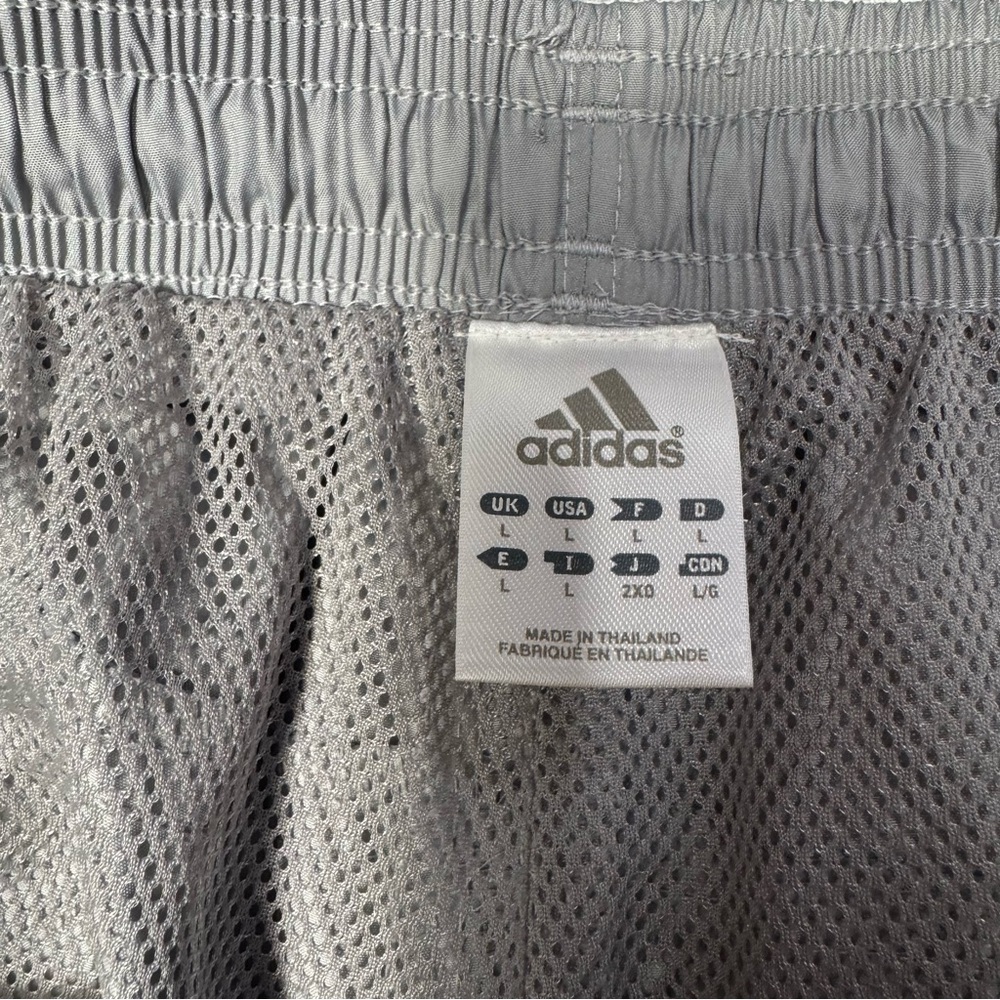 Adidas Climaproof Track Grey With White Stripes Pants Size L - Picture 5 of 13